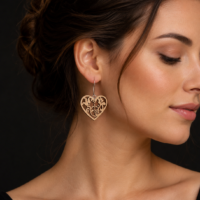 Boucles d'oreilles "Cœur Bohème"