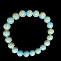 Bracelet " Howlite Bleue Synthétique" 8 mm