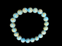 Bracelet "Howlite Bleue Synthétique" 10mm