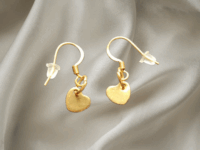 Boucles d’oreilles "cœur doré"