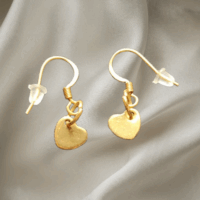 Boucles d’oreilles "cœur doré"