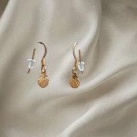 Boucles d’oreilles "coquillage doré"