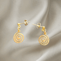 Boucles d’oreilles "spirales dorées"
