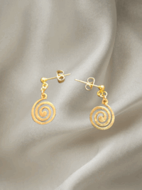 Boucles d’oreilles "spirales dorées"