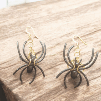 Boucles d'oreilles "Araignée Dorée"