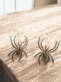 Boucles d'oreilles "Araignée Dorée"