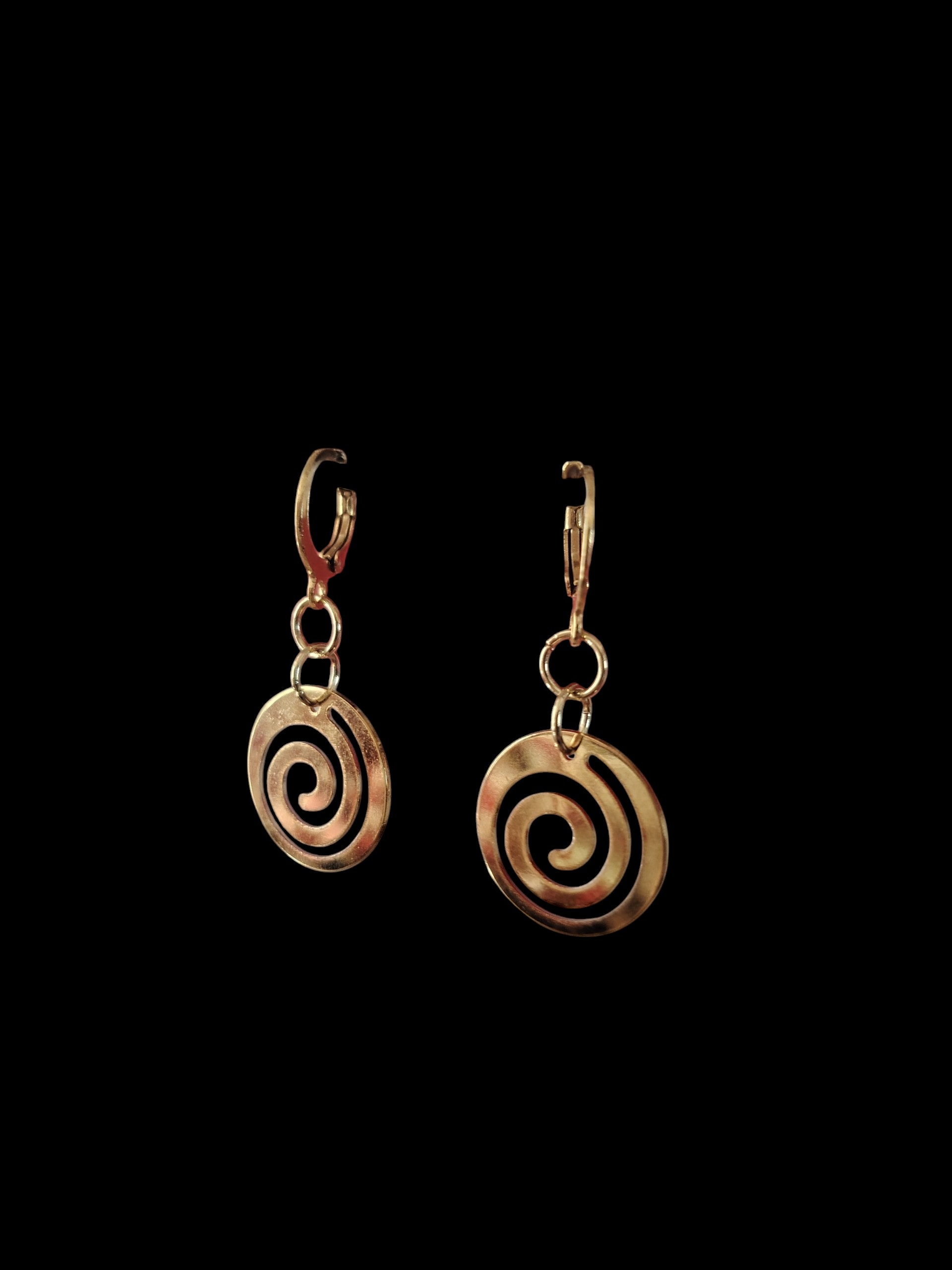 Boucles d’oreilles "spirales dorées" – Image 2