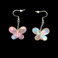 Boucles d’Oreilles "Papillon Rosée d’Aurore"