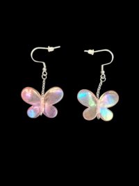 Boucles d’Oreilles "Papillon Rosée d’Aurore"