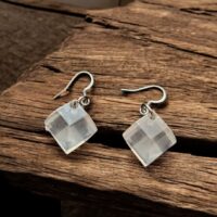 Boucles d’oreilles " résine transparente"