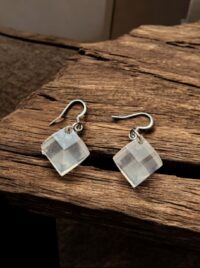 Boucles d’oreilles " résine transparente"