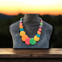Collier "Disques Arc-en-Ciel "