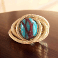 Bague "Aura d’Or & Océan"