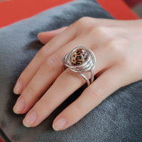 Bague "Spirale Léopard"