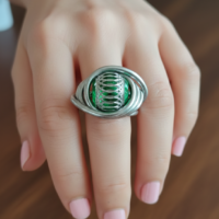 Bague "Orbite Verte"