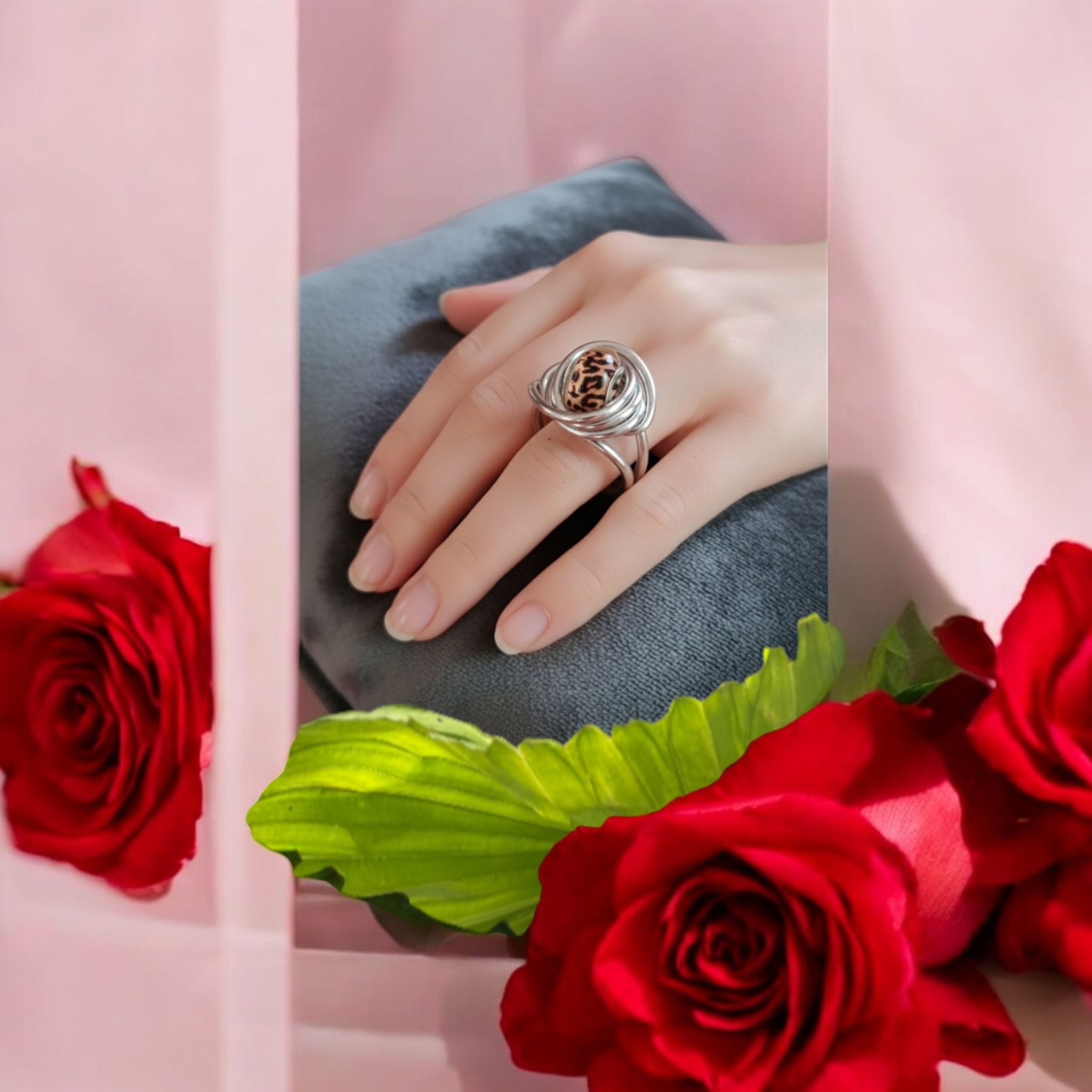 Bague "Spirale Léopard" – Image 3