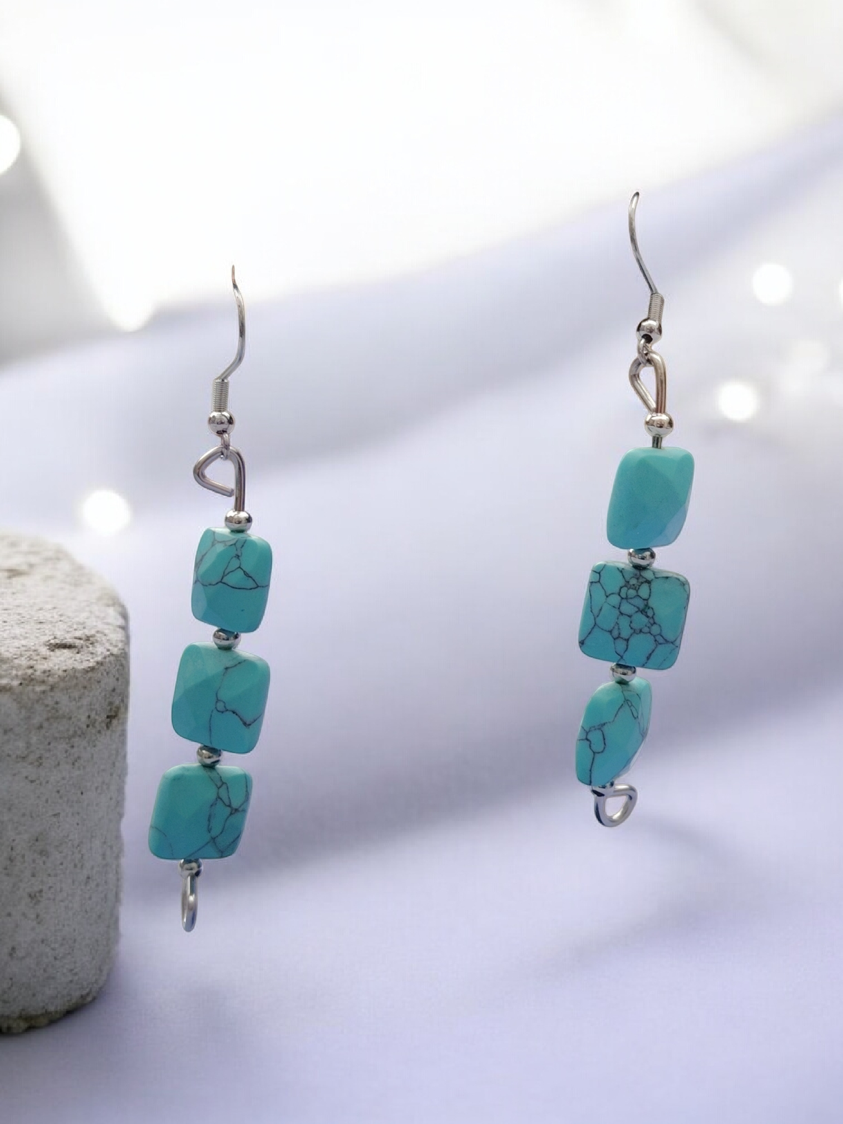 Boucles d’oreilles “Azura Carré” – Image 5