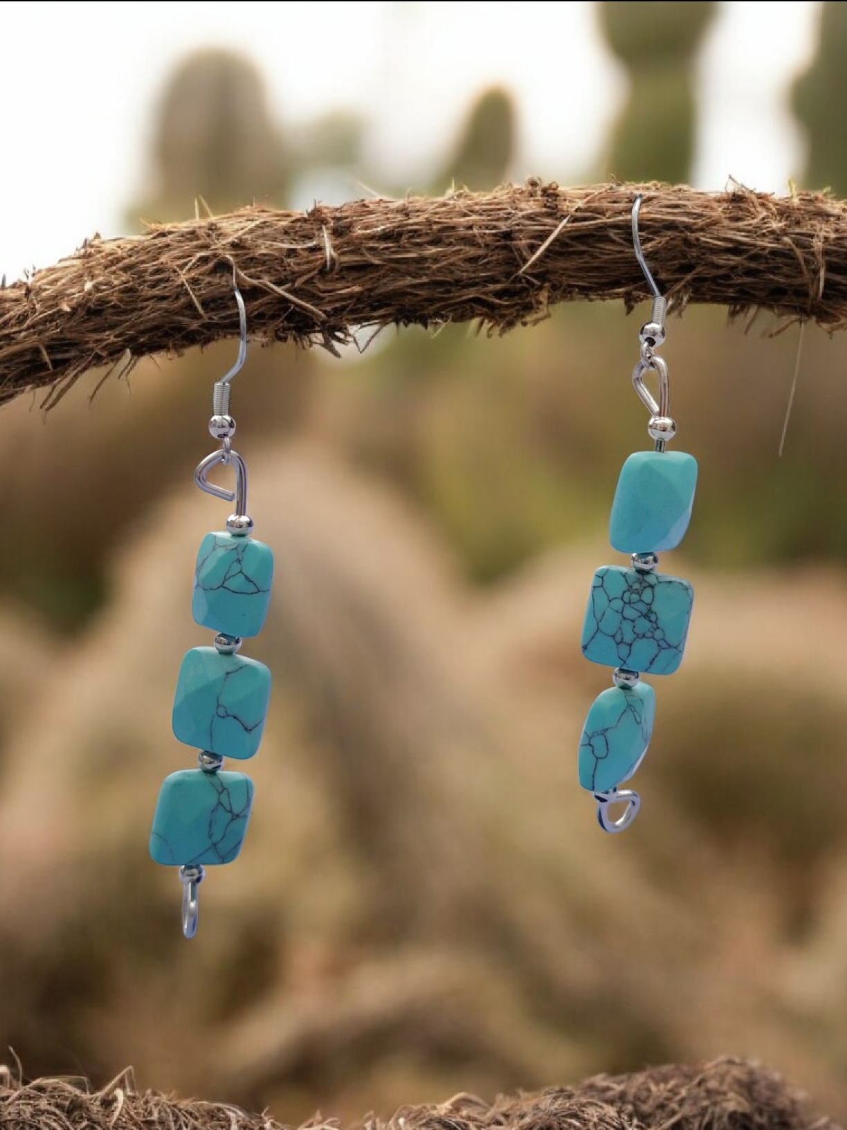 Boucles d’oreilles “Azura Carré” – Image 3