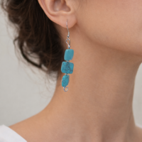 Boucles d’oreilles “Azura Carré”