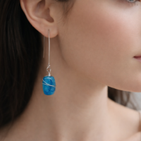 Boucles d’oreilles “Lagune Argentée”