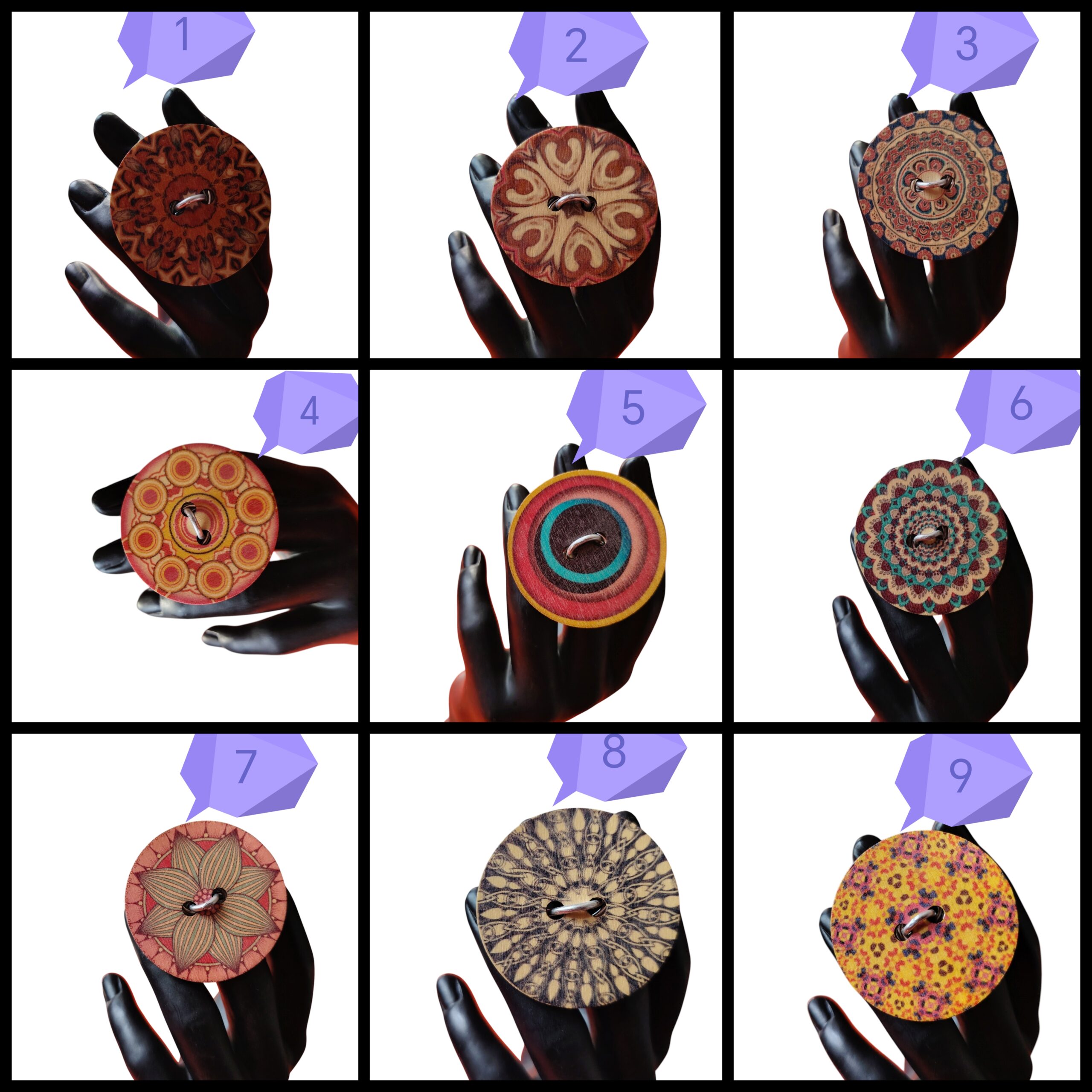 Bagues "Collection Boutons d’Art"