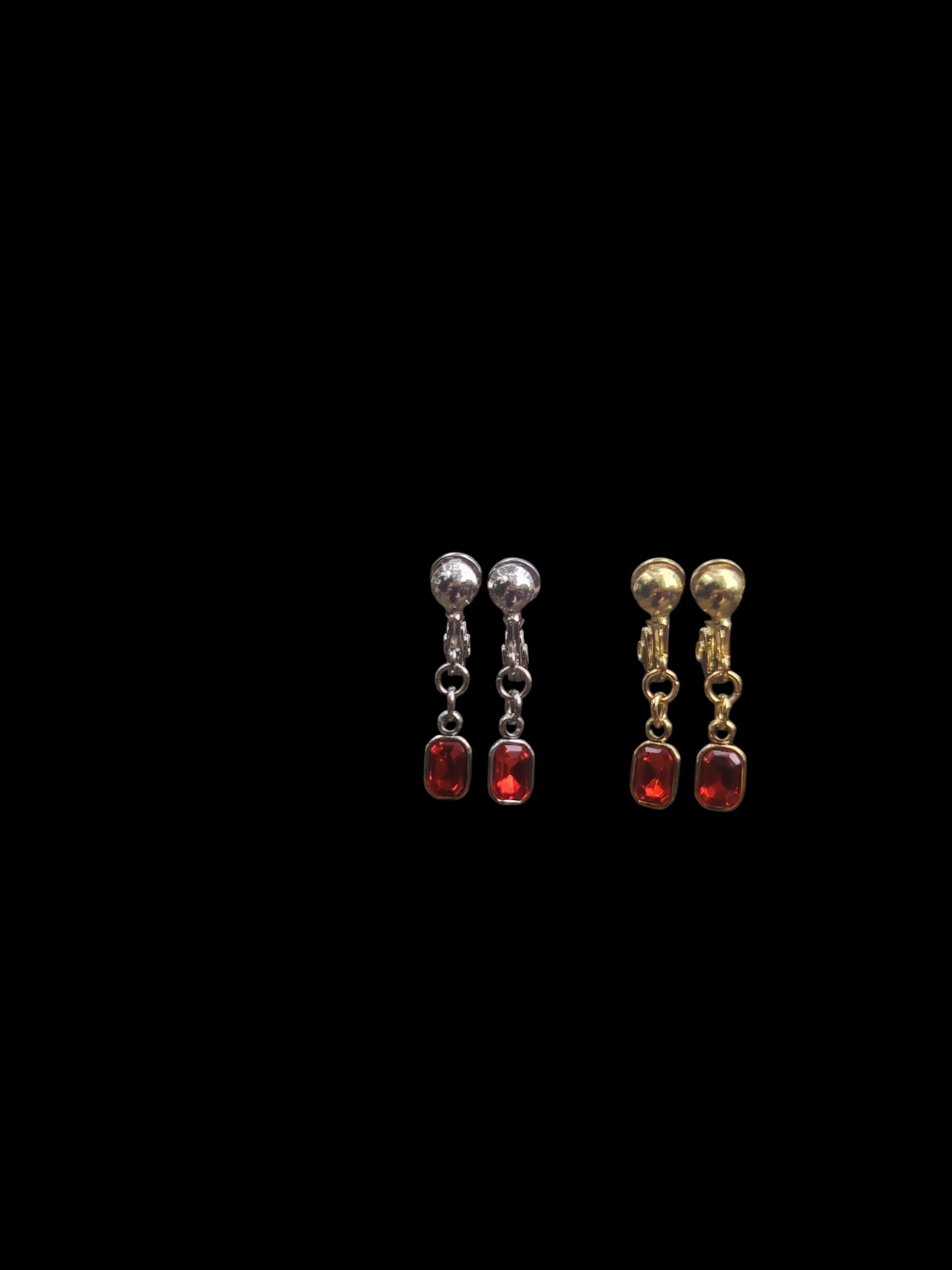 Boucles d’oreilles clips “Ruby Élégance”