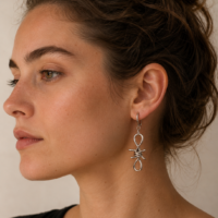 Boucles d'Oreilles "Nœud Barbelé" "