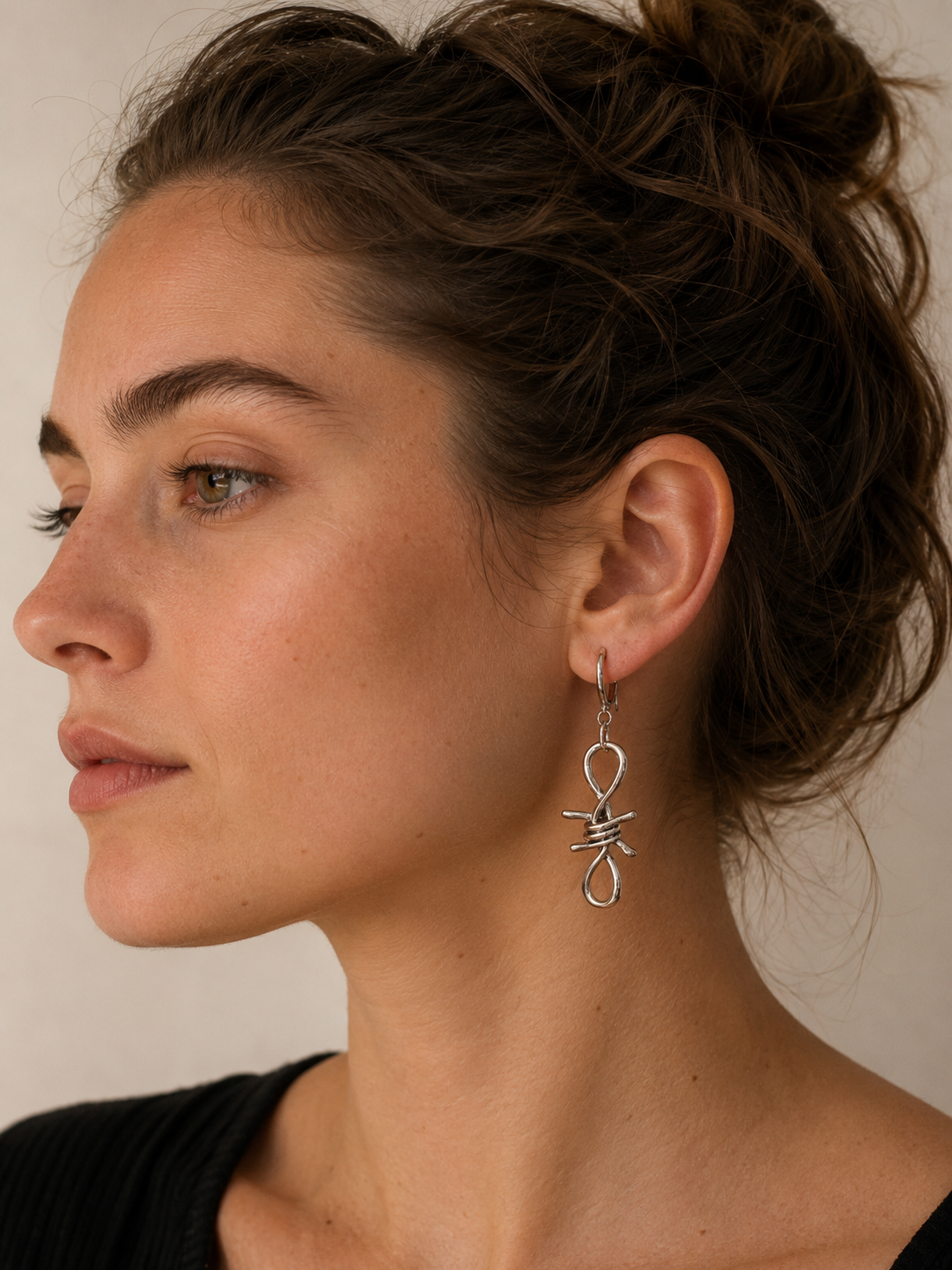 Boucles d'Oreilles "Nœud Barbelé" "